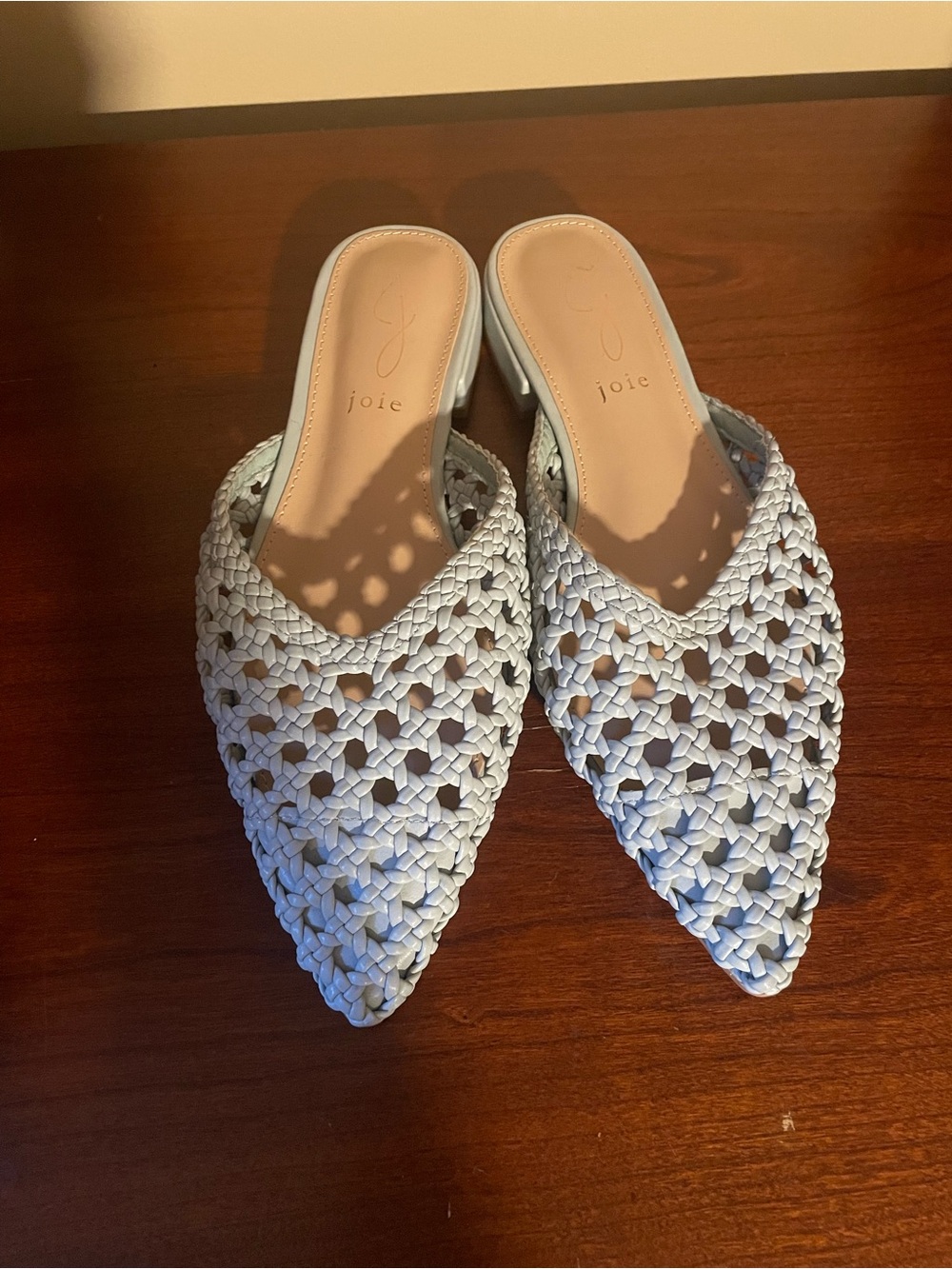 Joie Women's Woven Pointed Mule - Light Blue NWOT